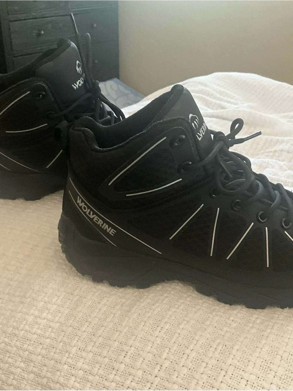 Wolverine Black Men’s Lace-Up Work/hiking Boots